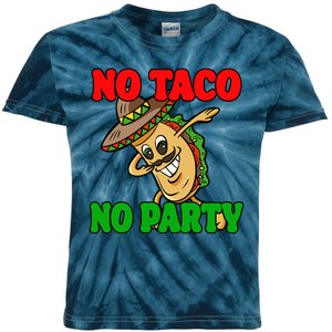 No Taco No Party Fiesta Funny Kids Tie-Dye T-Shirt