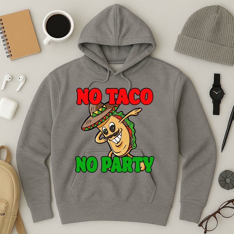 No Taco No Party Fiesta Funny Hoodie