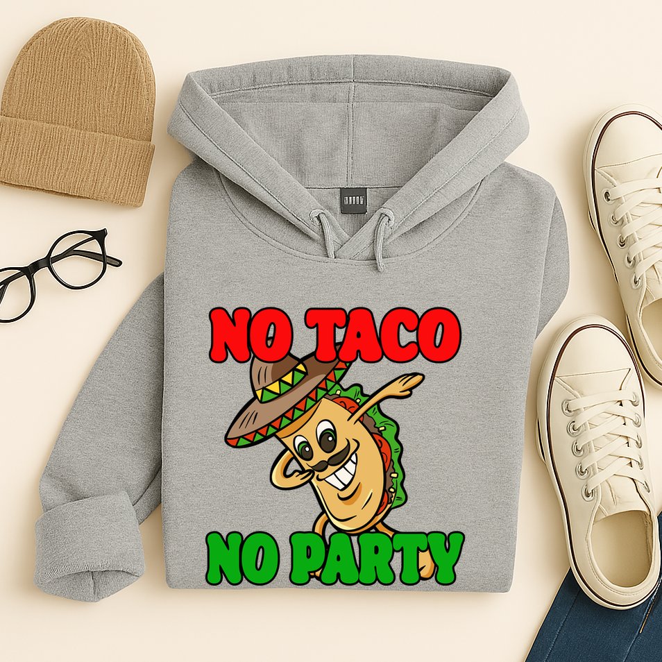 No Taco No Party Fiesta Funny Hoodie