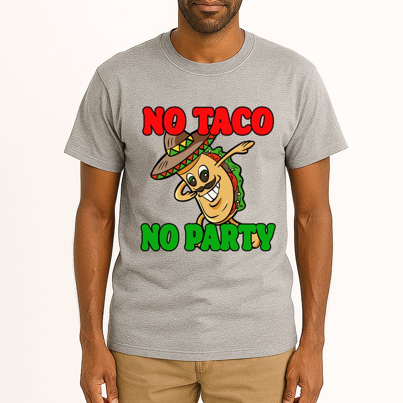 No Taco No Party Fiesta Funny Tall T-Shirt