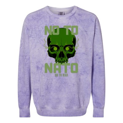 No To NATO Anti War Peace Ukraine Colorblast Crewneck Sweatshirt