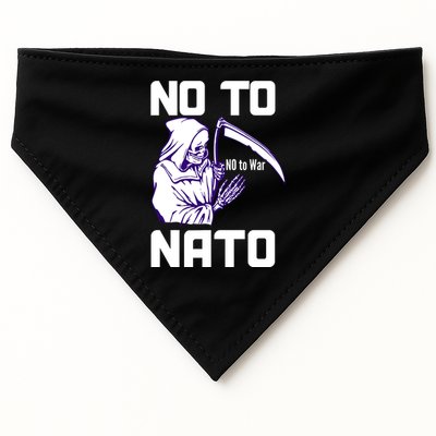 No To NATO Anti War Peace Ukraine USA-Made Doggie Bandana