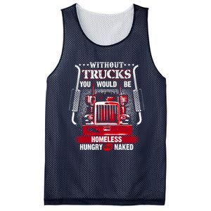 NO TRUCKS NO FOOD Funny Truckers Trucking Mesh Reversible Basketball Jersey Tank