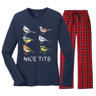 Nice Tits Women's Long Sleeve Flannel Pajama Set 