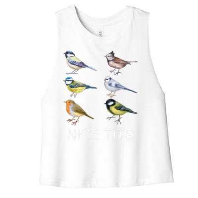 Nice Tits Women's Racerback Cropped Tank