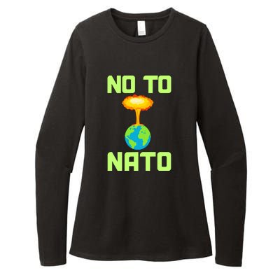 No To NATO Anti War Peace Ukraine Womens CVC Long Sleeve Shirt