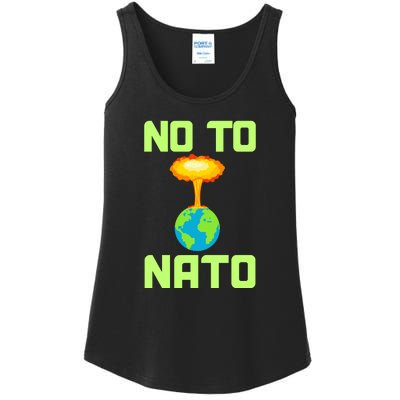 No To NATO Anti War Peace Ukraine Ladies Essential Tank