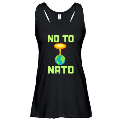 No To NATO Anti War Peace Ukraine Ladies Essential Flowy Tank