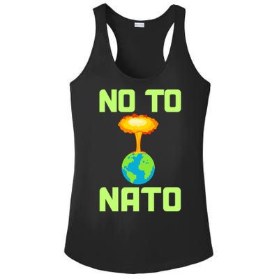 No To NATO Anti War Peace Ukraine Ladies PosiCharge Competitor Racerback Tank