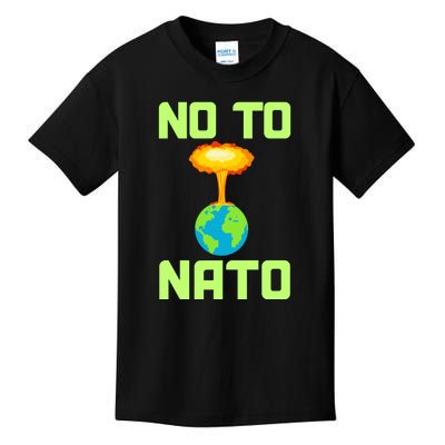 No To NATO Anti War Peace Ukraine Kids T-Shirt