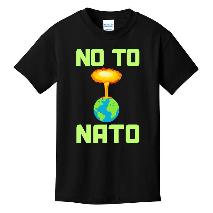 No To NATO Anti War Peace Ukraine Kids T-Shirt