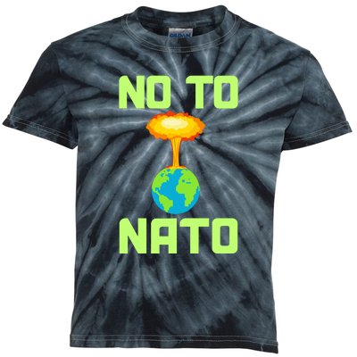 No To NATO Anti War Peace Ukraine Kids Tie-Dye T-Shirt