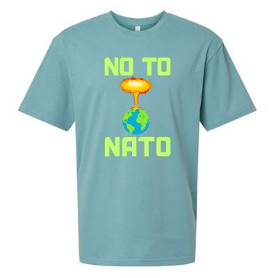 No To NATO Anti War Peace Ukraine Sueded Cloud Jersey T-Shirt