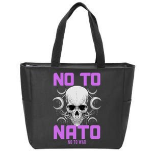 No To NATO Anti War Peace Ukraine Zip Tote Bag