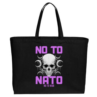 No To NATO Anti War Peace Ukraine Cotton Canvas Jumbo Tote