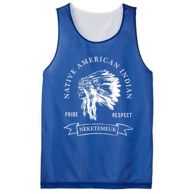 Neketemeuk Tribe Native American Indian Pride Respect Vintag Cool Gift Mesh Reversible Basketball Jersey Tank