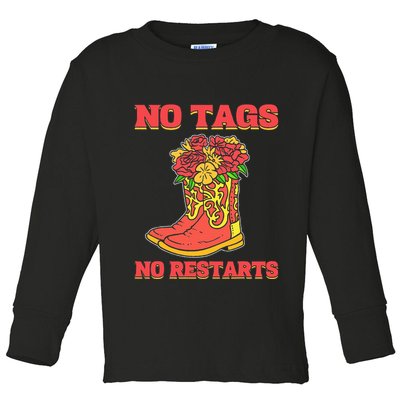 No Tags No Restarts Line Dance Line Dancing Toddler Long Sleeve Shirt