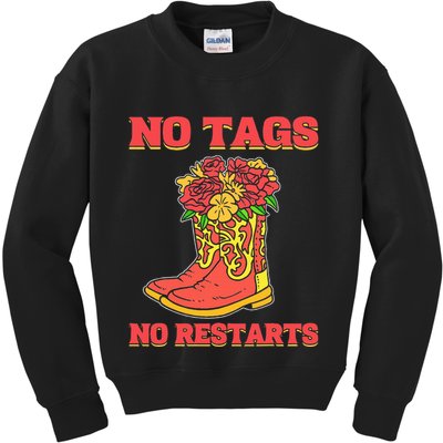 No Tags No Restarts Line Dance Line Dancing Kids Sweatshirt