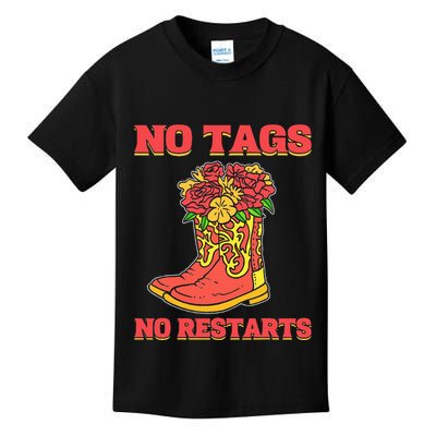 No Tags No Restarts Line Dance Line Dancing Kids T-Shirt