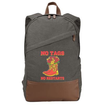 No Tags No Restarts Line Dance Line Dancing Cotton Canvas Backpack