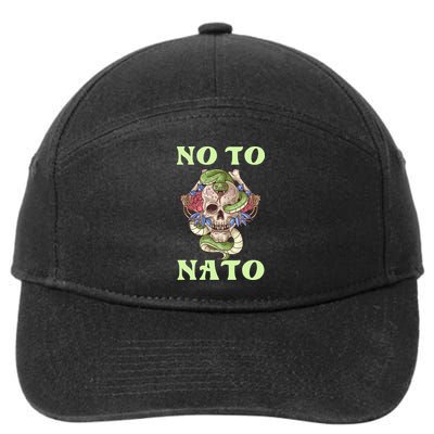 No To NATO Anti War Peace Ukraine 7-Panel Snapback Hat
