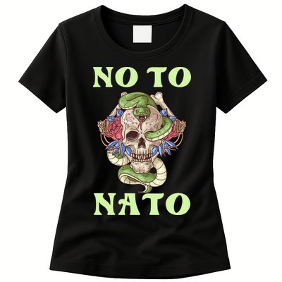 No To NATO Anti War Peace Ukraine Womens T-Shirt