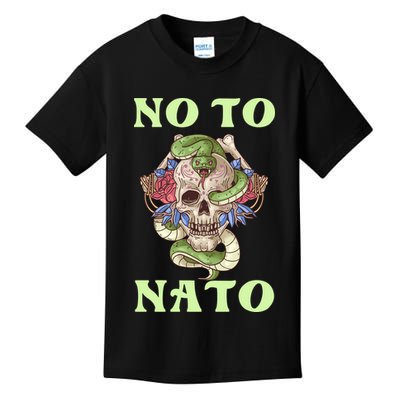 No To NATO Anti War Peace Ukraine Kids T-Shirt