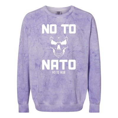 No To NATO Anti War Peace Ukraine Colorblast Crewneck Sweatshirt