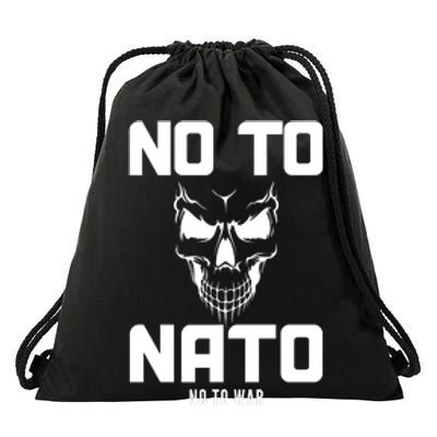 No To NATO Anti War Peace Ukraine Drawstring Bag