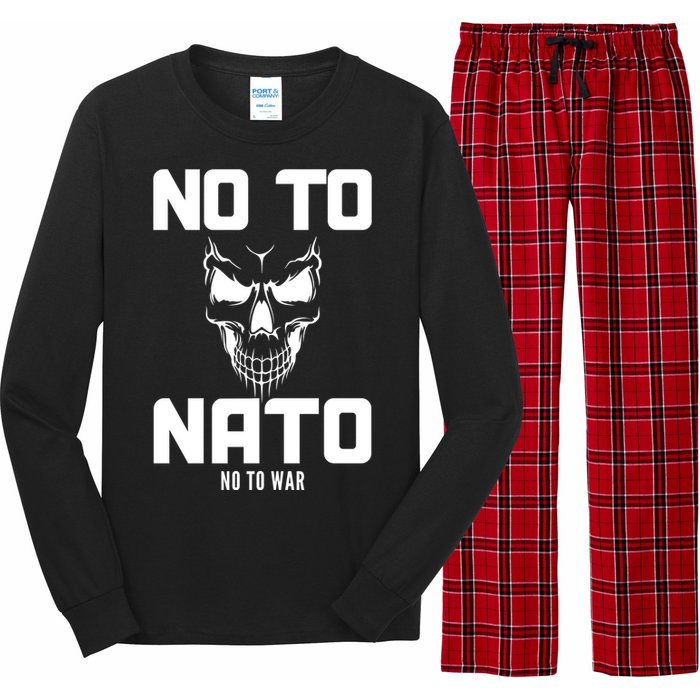 No To NATO Anti War Peace Ukraine Long Sleeve Pajama Set