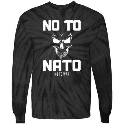 No To NATO Anti War Peace Ukraine Tie-Dye Long Sleeve Shirt