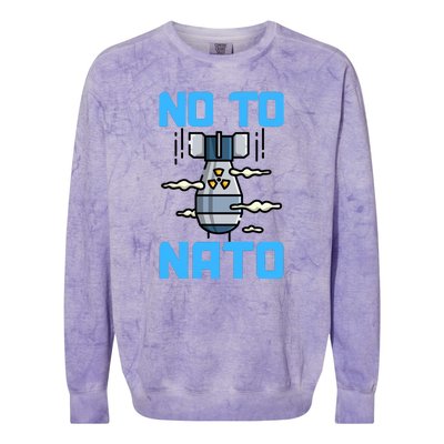 No To NATO Anti War Peace Ukraine Colorblast Crewneck Sweatshirt