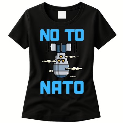 No To NATO Anti War Peace Ukraine Womens T-Shirt