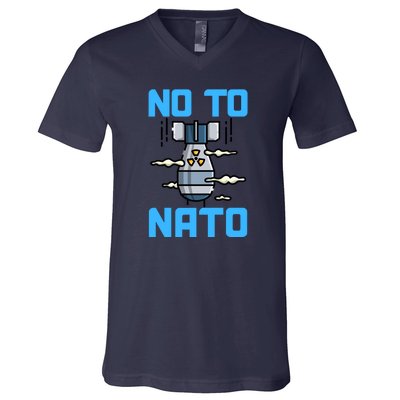 No To NATO Anti War Peace Ukraine V-Neck T-Shirt