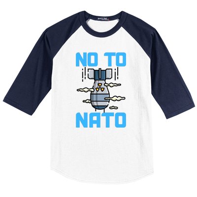 No To NATO Anti War Peace Ukraine Baseball Sleeve Shirt