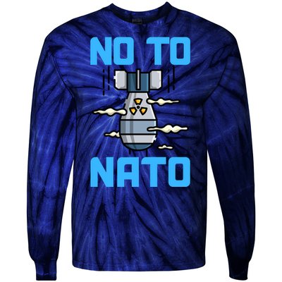 No To NATO Anti War Peace Ukraine Tie-Dye Long Sleeve Shirt