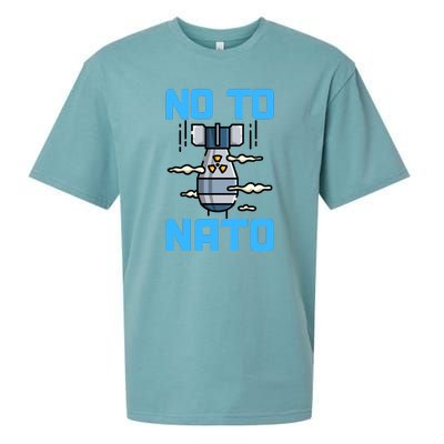 No To NATO Anti War Peace Ukraine Sueded Cloud Jersey T-Shirt