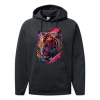 Neon Tiger Performance Fleece Hoodie