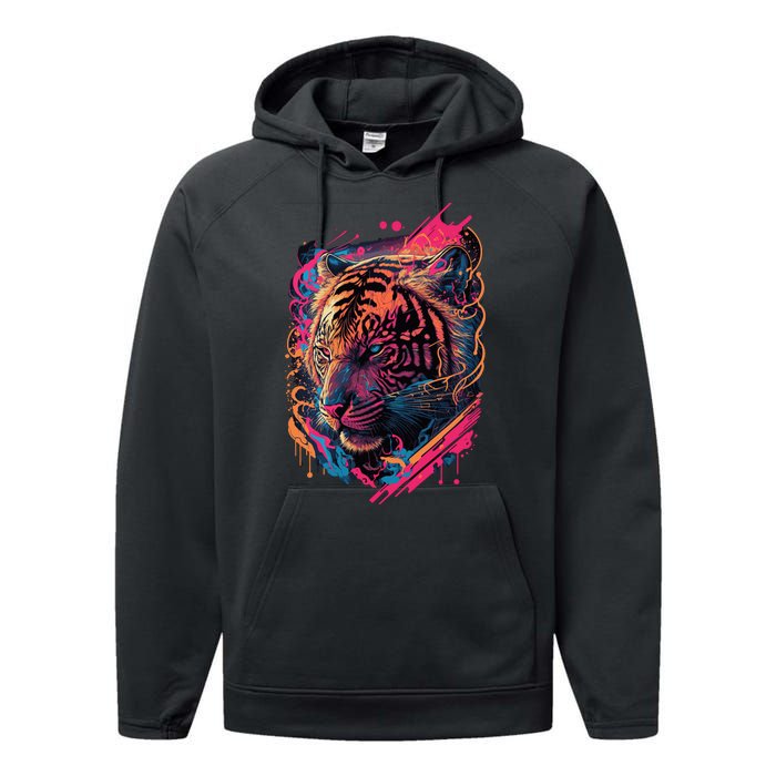 Neon Tiger Performance Fleece Hoodie