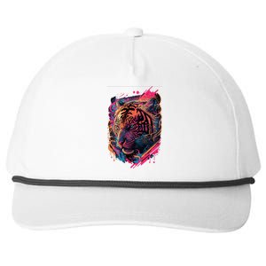 Neon Tiger Snapback Five-Panel Rope Hat