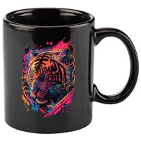 Neon Tiger 11oz C Handle Ceramic Mug