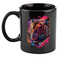 Neon Tiger 11oz C Handle Ceramic Mug