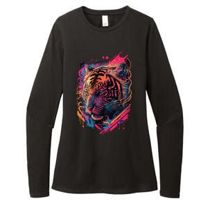 Neon Tiger Womens CVC Long Sleeve Shirt