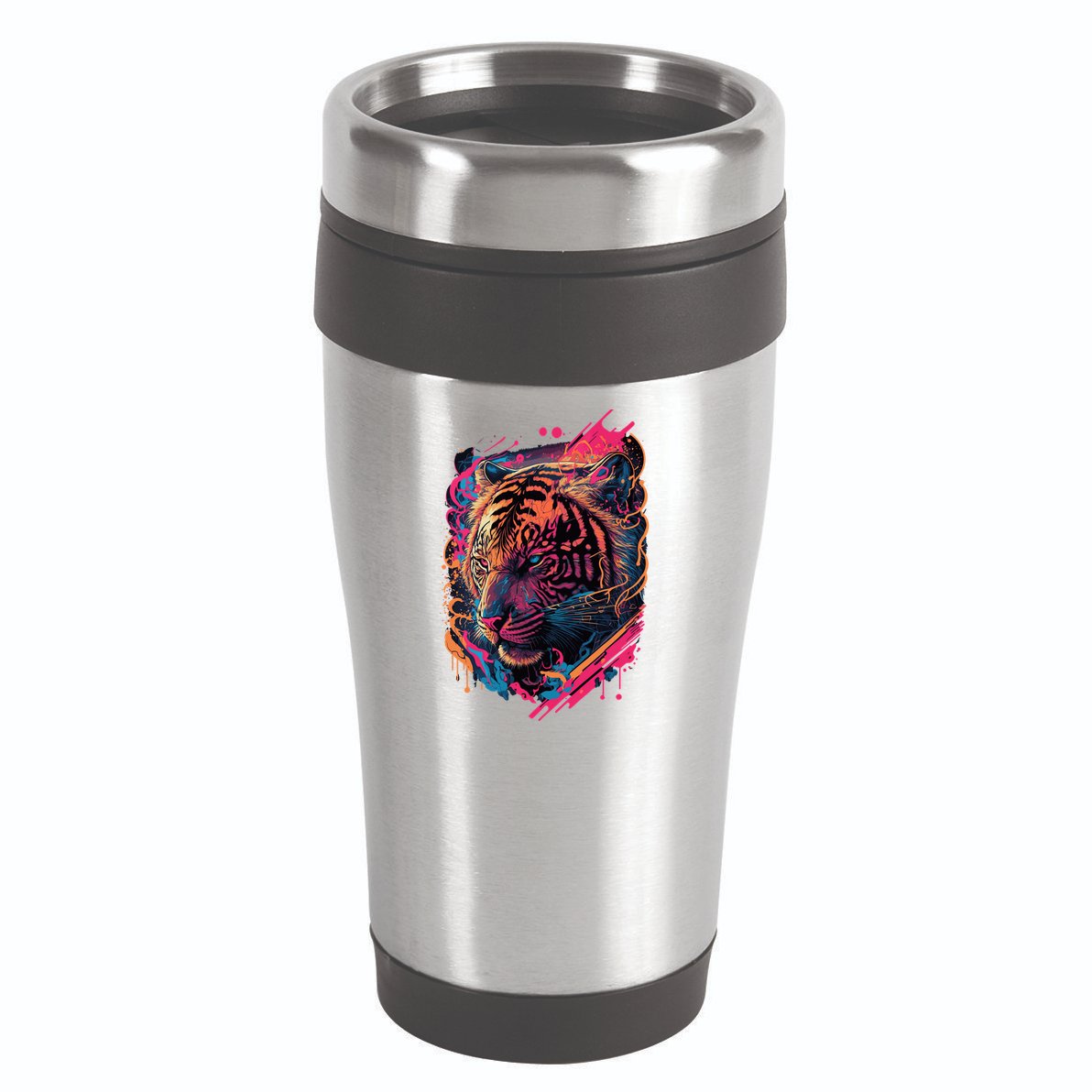 Neon Tiger 16oz Travel Tumbler
