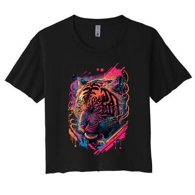 Neon Tiger Crop Top