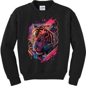 Neon Tiger Kids Sweatshirt