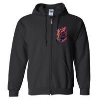 Neon Tiger Full Zip Hoodie