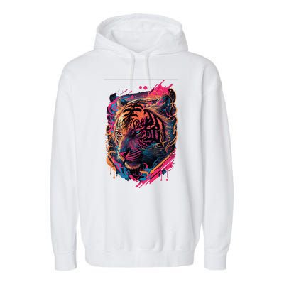 Neon Tiger Garment-Dyed Fleece Hoodie