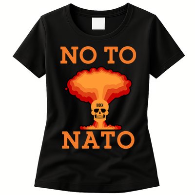 No To NATO Anti War Peace Ukraine Womens T-Shirt