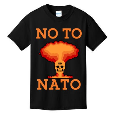 No To NATO Anti War Peace Ukraine Kids T-Shirt
